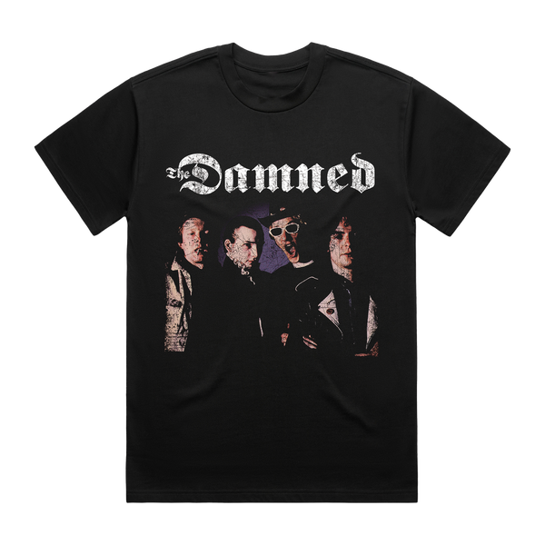未使用THE DAMNED 2024ツアーTシャツ TD---Best-of-photo-black-t-